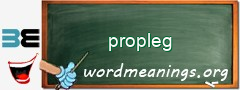 WordMeaning blackboard for propleg